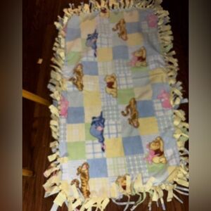 Winnie The Pooh Fleece Hand Tied Baby Blanket Tigger Piglet  see measurements